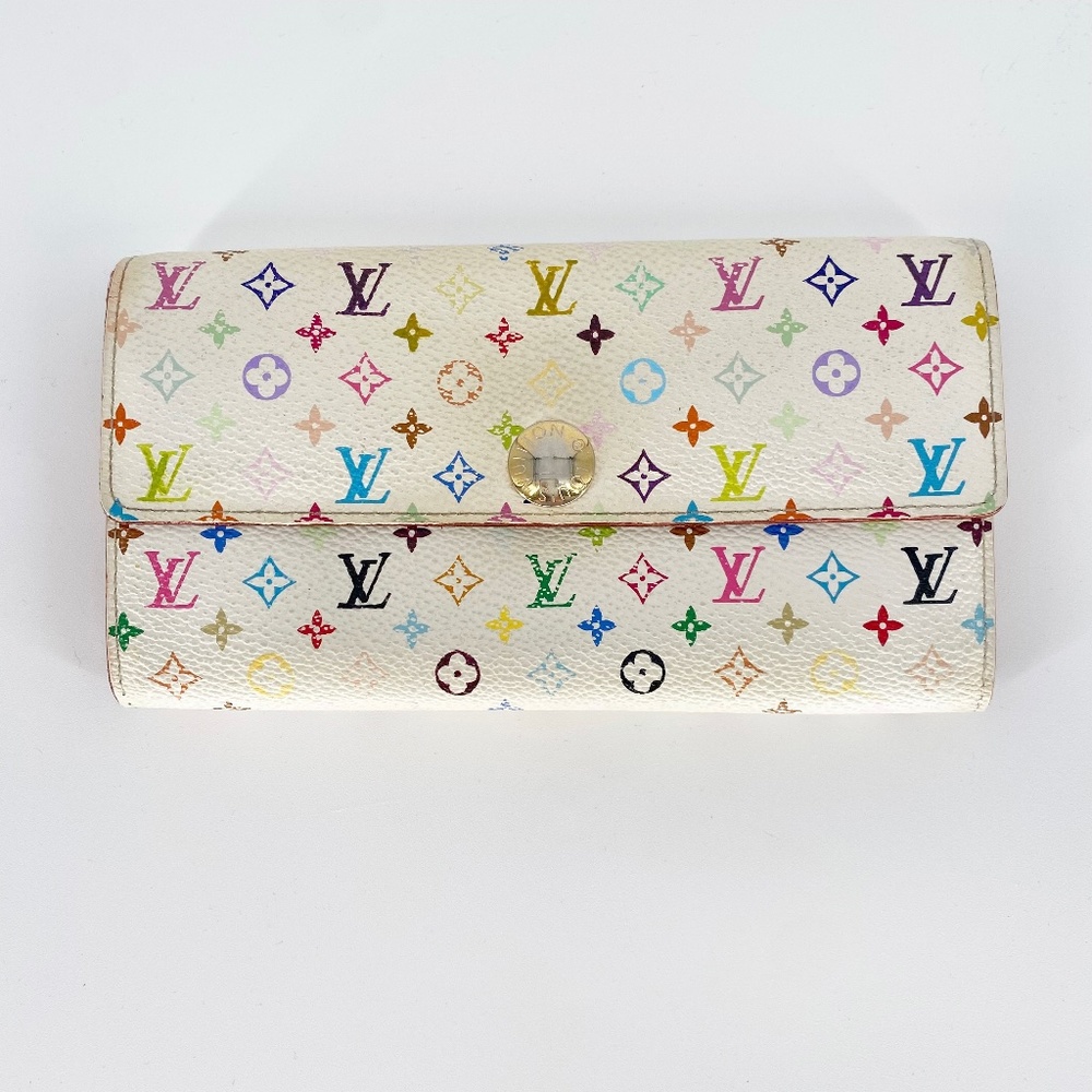 Louis Vuitton Takashi Murakami Multicolor Monogram Sarah Long Wallet